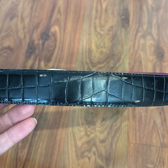 St. John reversible belt pink and black as is